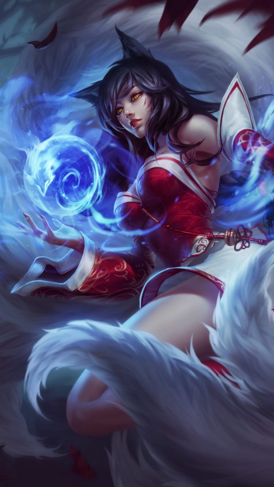 ahri league of legends mobile wallpaper