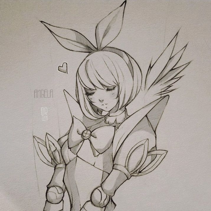 angela mobile legends heroes drawing easy