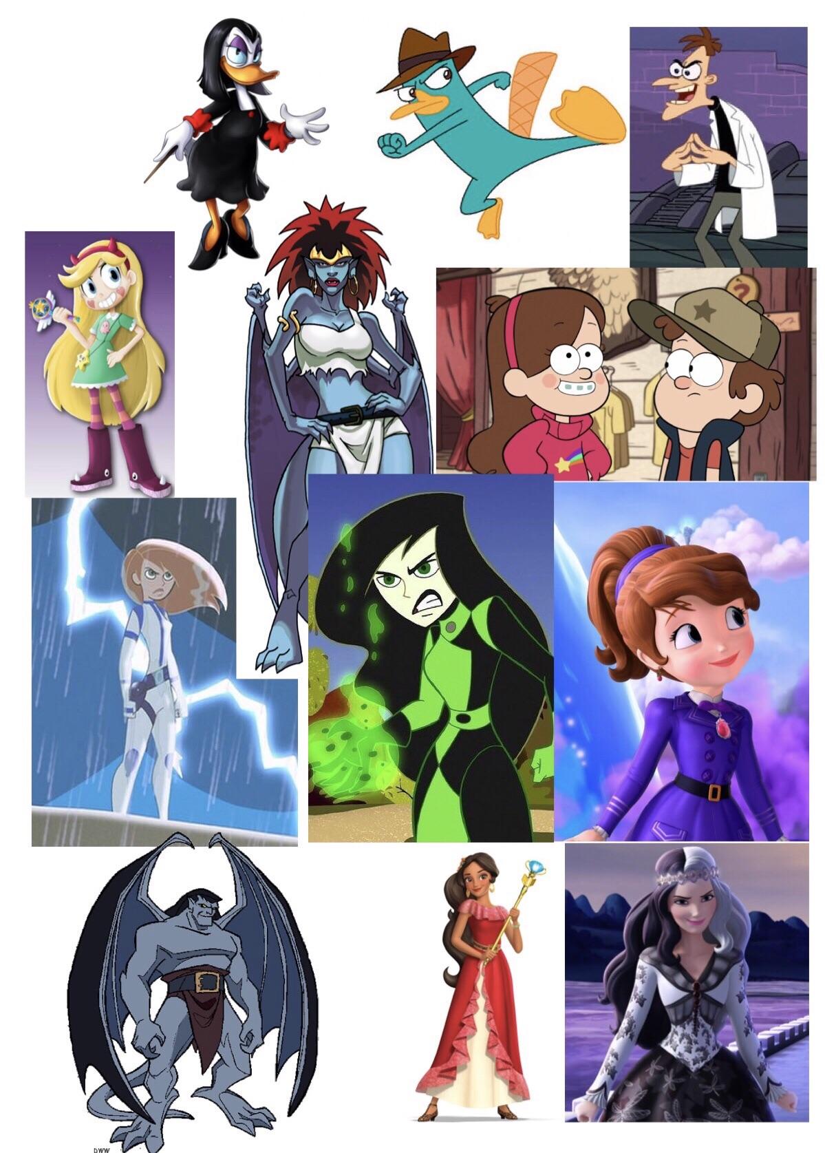 animated disney channel cartoon characters