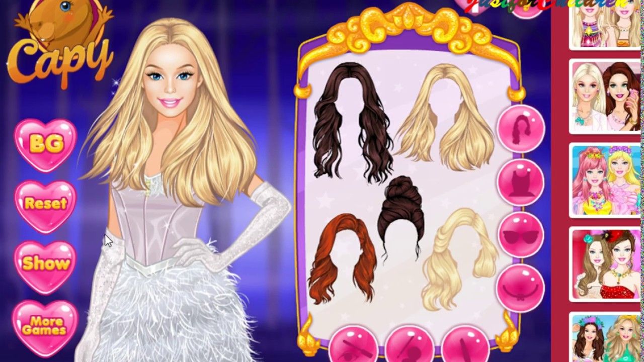 barbie girl games dress up