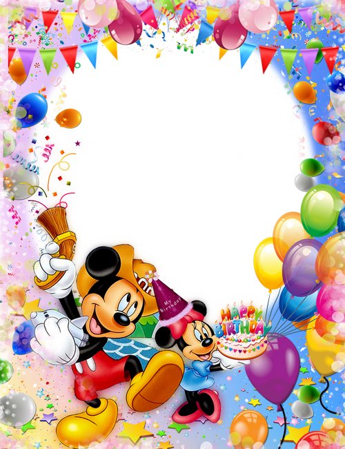 birthday kids photo frame png