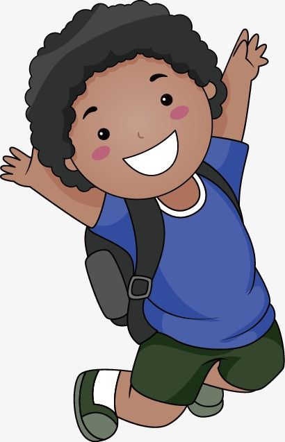 black kids cartoon png