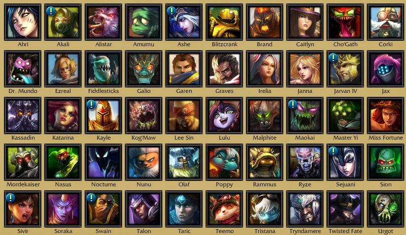 character league of legends names