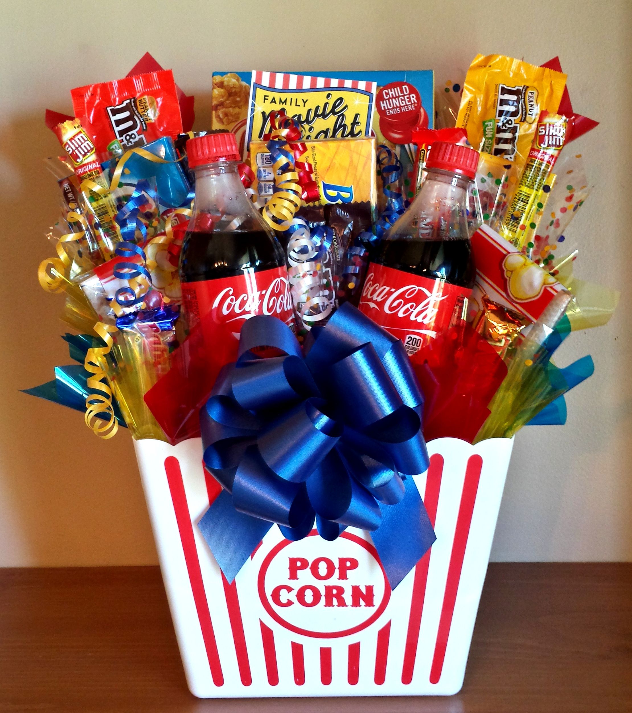 christmas family movie night gift basket