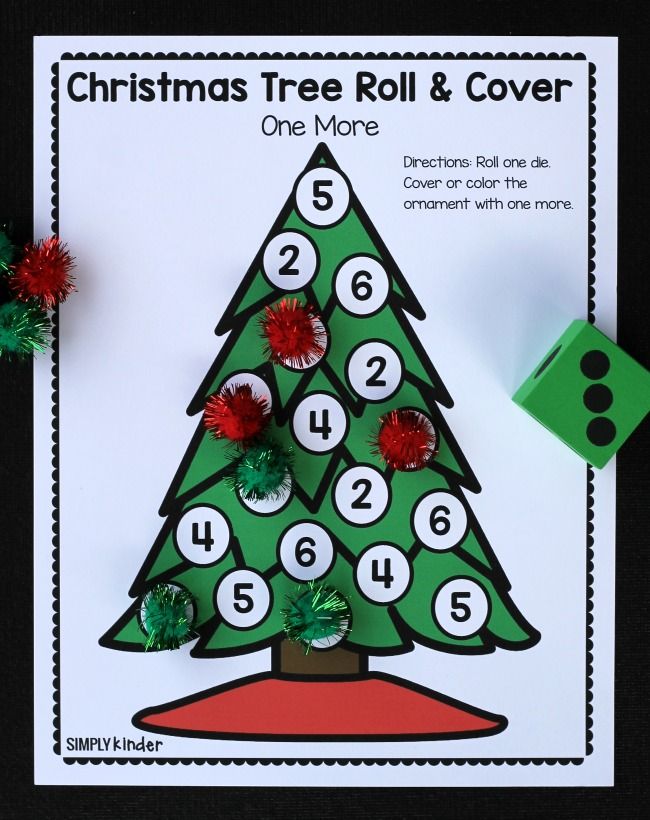 christmas math games for kindergarten