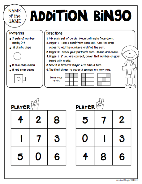 classroom math games for grade 1