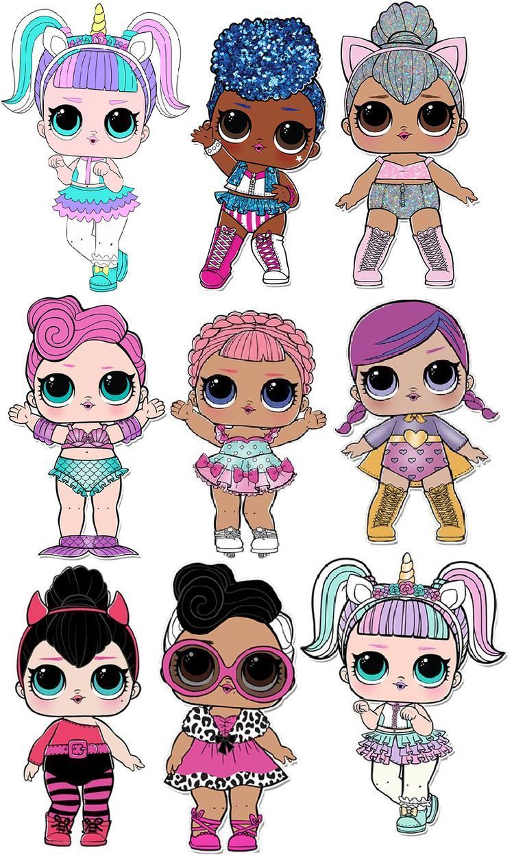 cut out lol dolls clipart