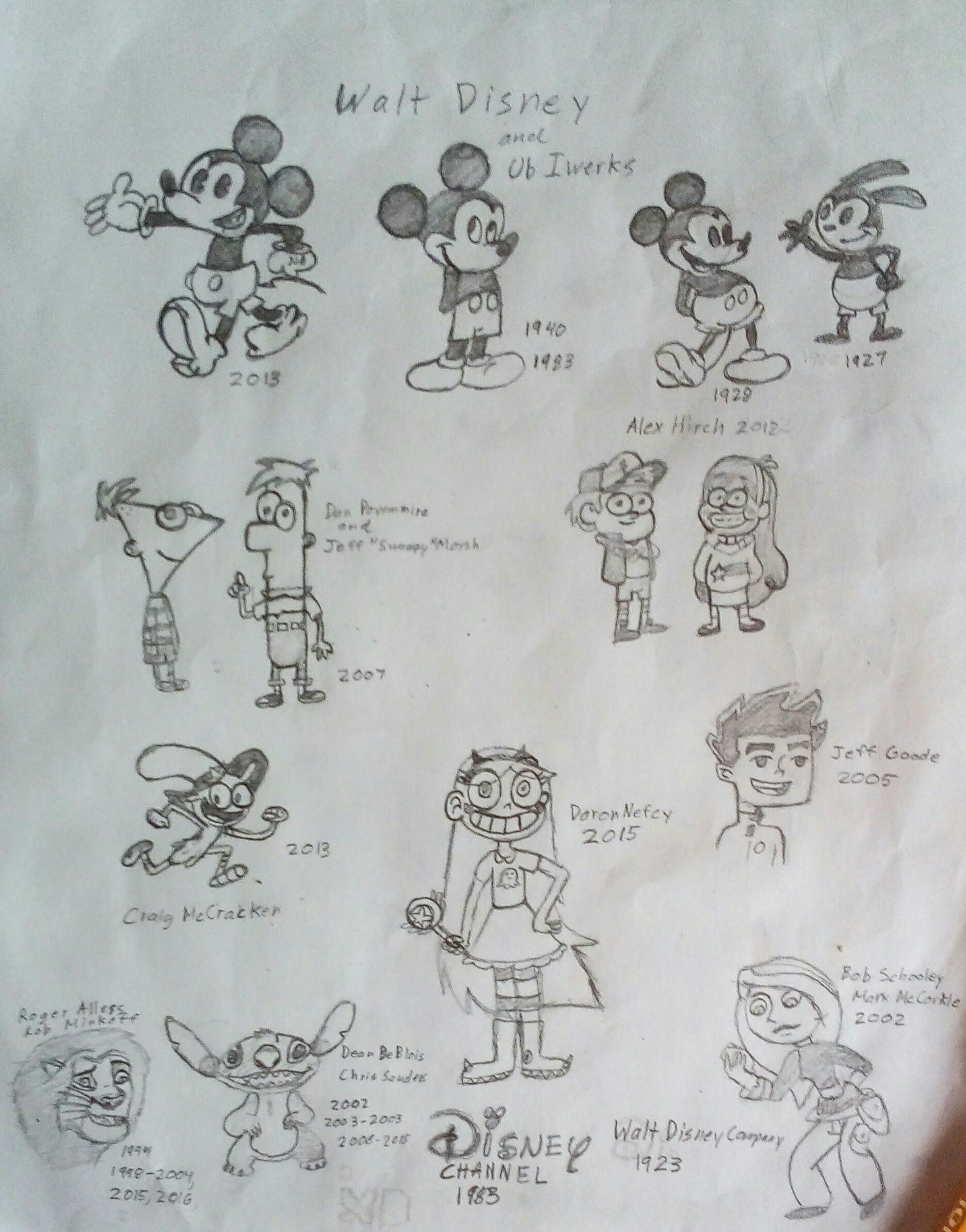 disney channel cartoon drawing