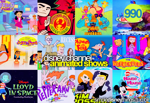 disney channel cartoon list