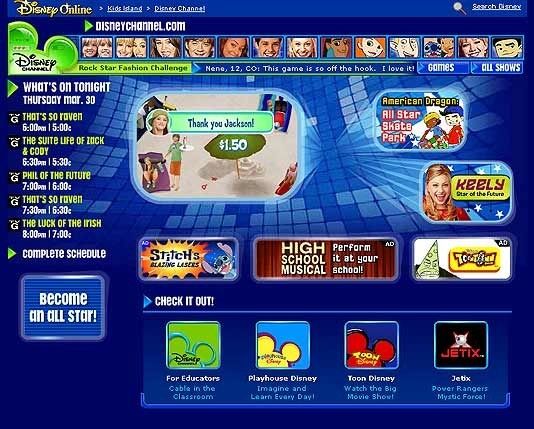 disney channel games online old