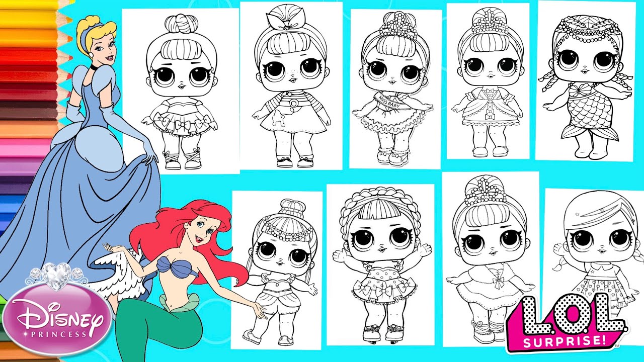 disney princess coloring pages lol