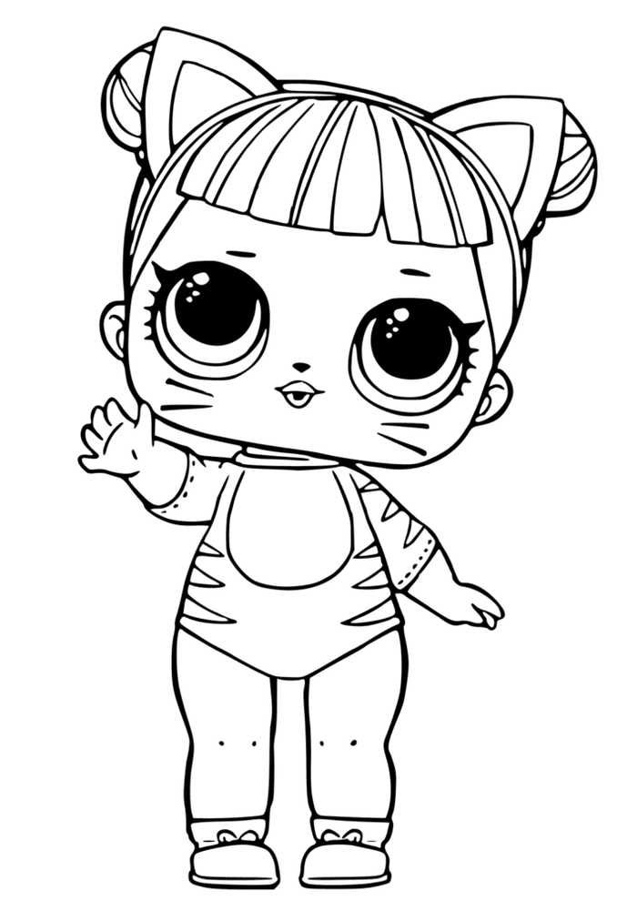 easy coloring pages for kids lol dolls