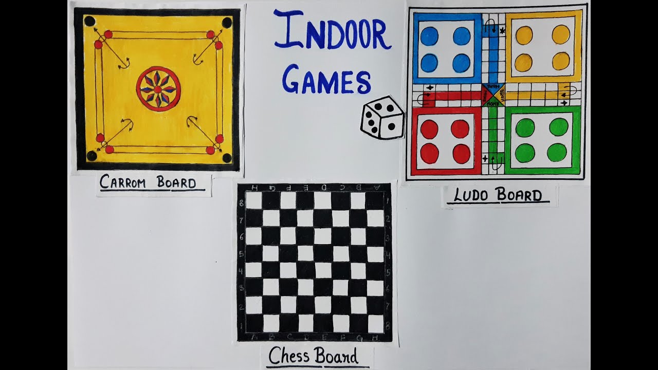 easy indoor games drawing for kids