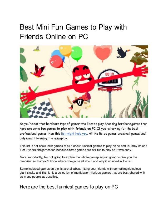 fun games to play with friends online