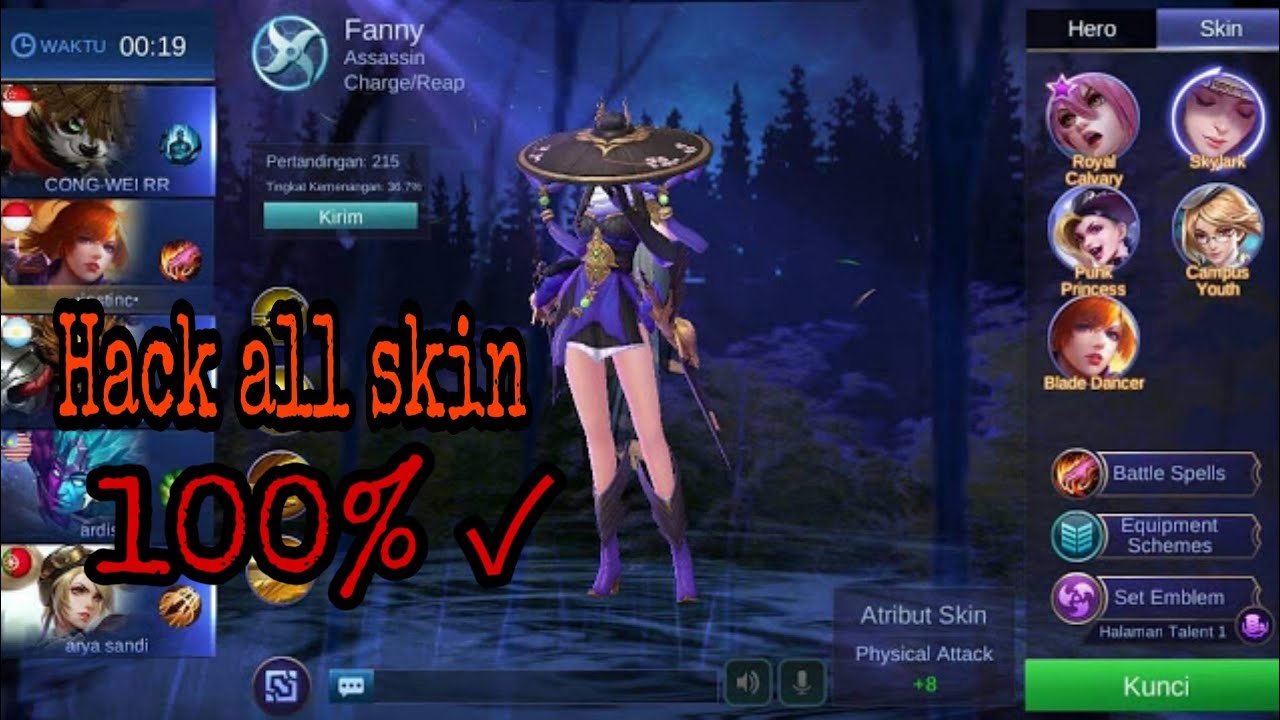 how to hack mobile legends skin