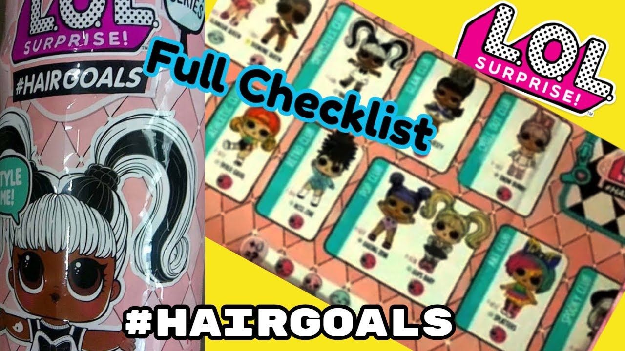 lol surprise hair goals wave 3 checklist